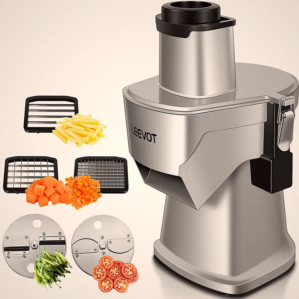 Commercial Vegetable Chopper 200W, Electric Food Processor for Slicing Dicing...