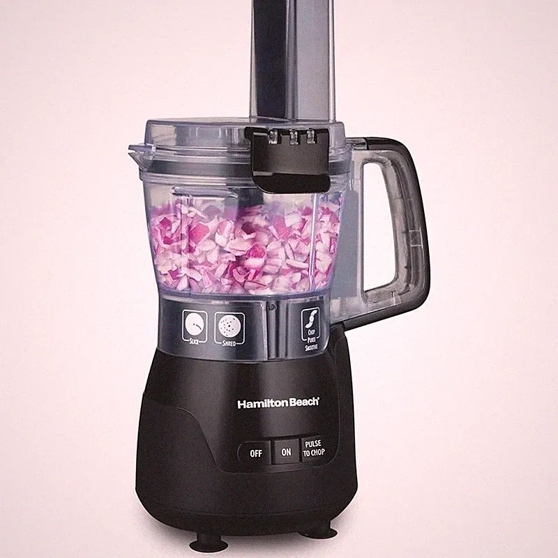 Compact 4 Cup Food Processor Blender Chopper Slicer Shredder W/ Leak Proof Bowl