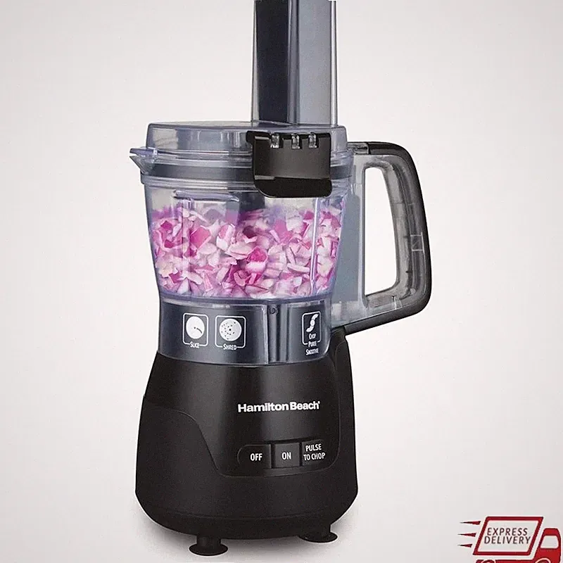 Compact 4 Cup Food Processor Leak Proof Bowl Chopper Blender W/ Large Feed Chute