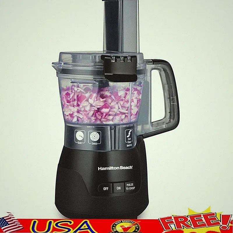 Compact 4 Cup Food Processor Smoothie Blender Chopper Leak Proof Bowl Quad Blade