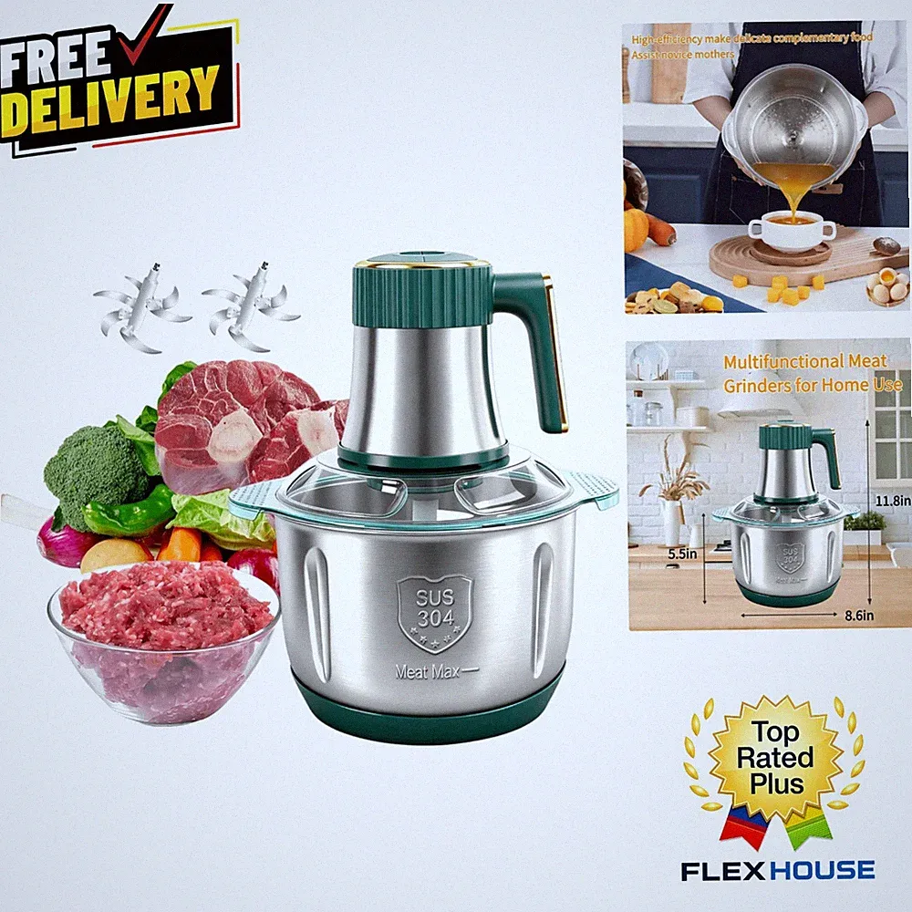 Compact 500W Food Processor with 5-Speed Settings - Ideal for Every Kitchen