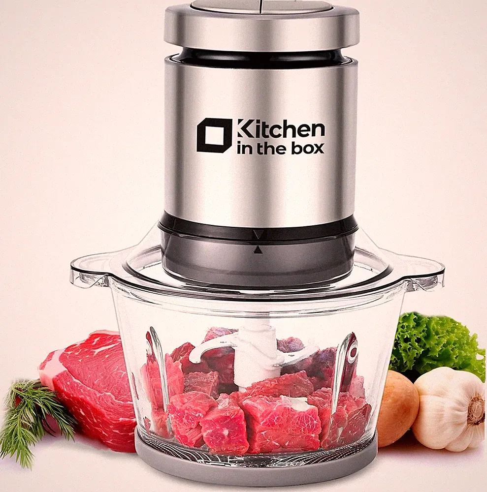Compact Electric Mini Food Processor & Meat Grinder for Kitchen Prep