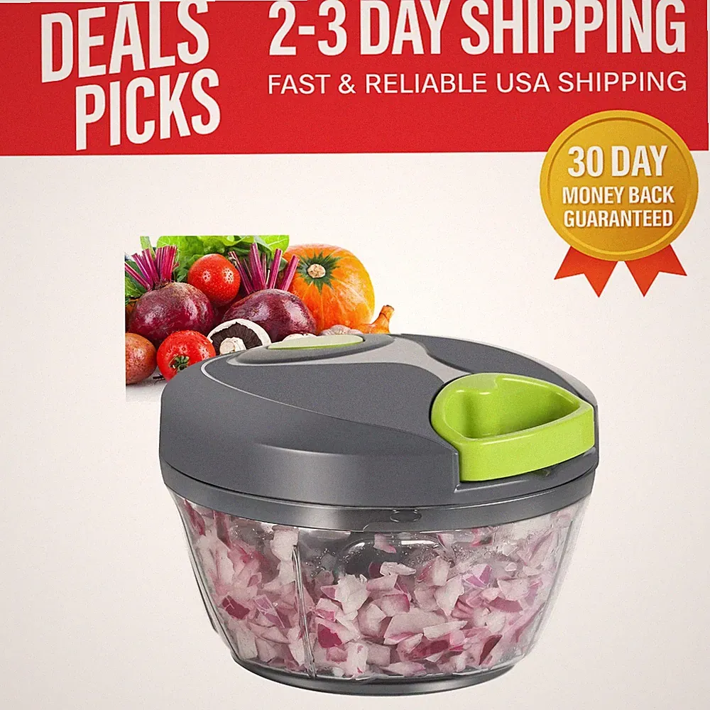 Compact Hand Pull Food Chopper - Portable Garlic Mincer for Fresh Ingredients