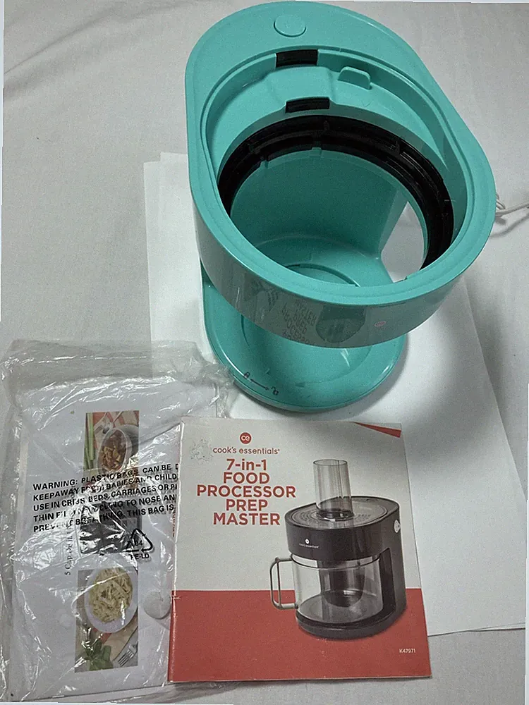 Cooks Essentials 7-1 Food Processor Model K47971 replacement Motor Base & Manual