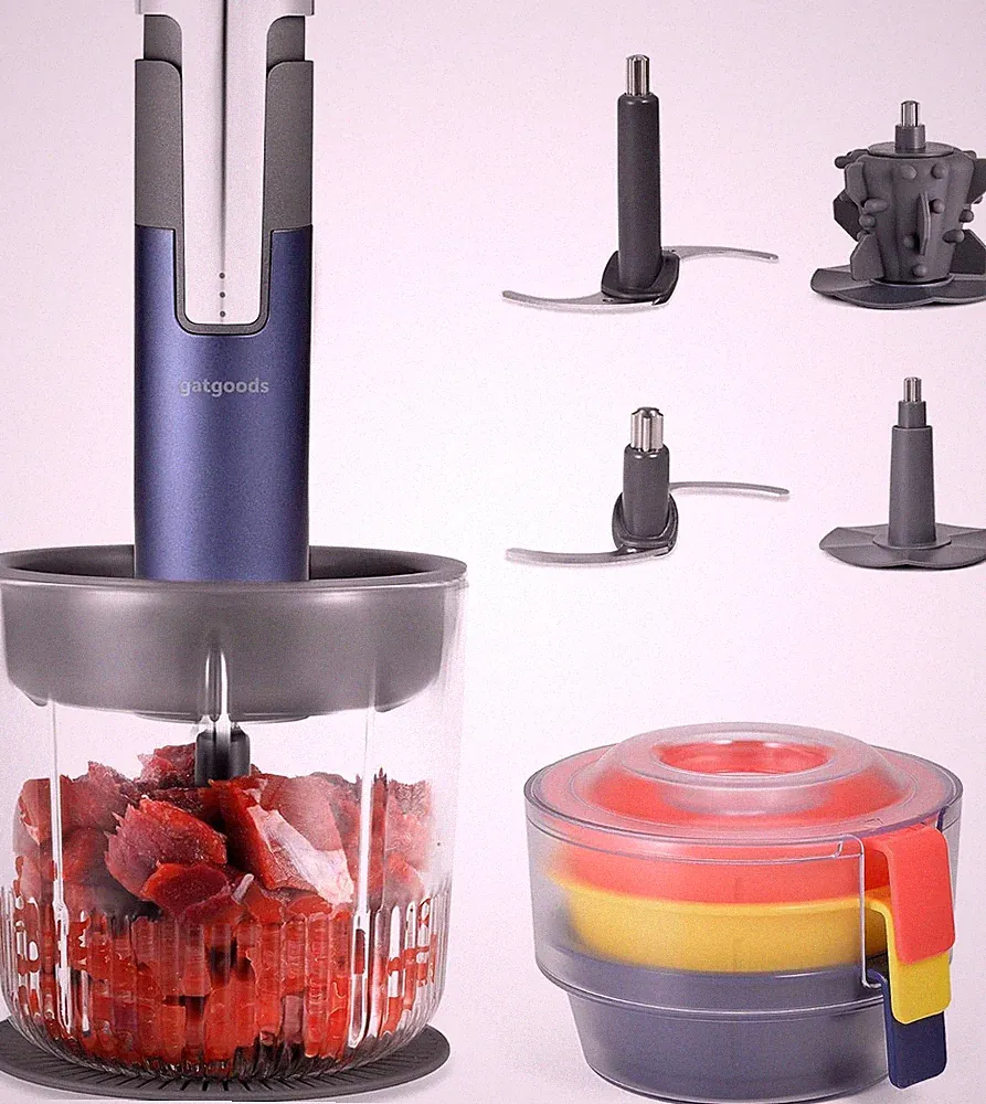 Cordless Food Processor for Dicing, Mincing, Puree & Whisking, BPA Free, Recharg