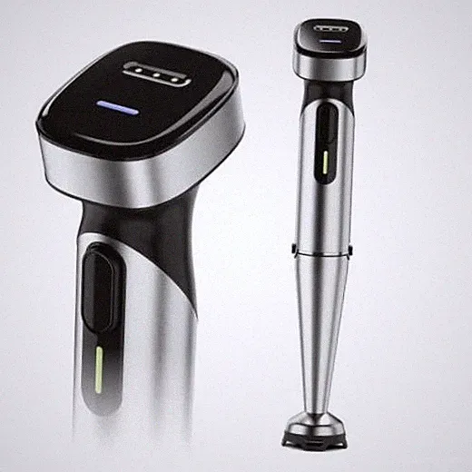 Cordless Immersion Blender Handheld with Rechargeable Battery | Silver