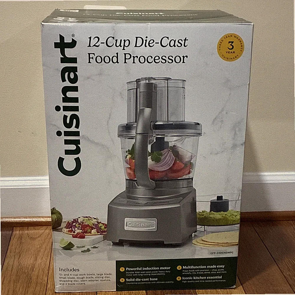 Cuisinart 12-Cup 800W Die-Cast Food Processor Touchpad CFP-24DCNGMPC Gray