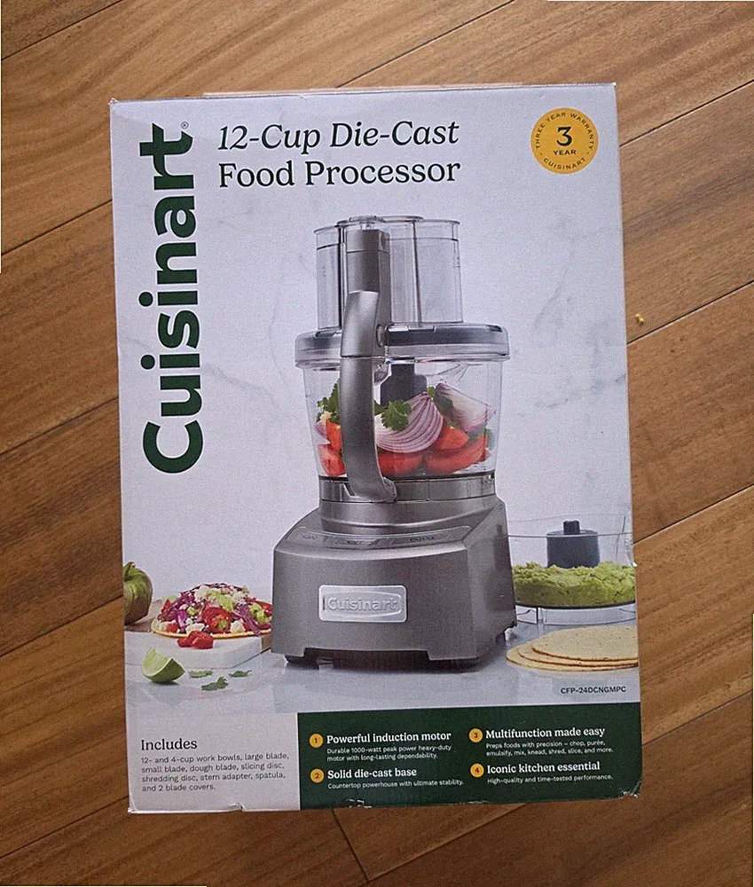 Cuisinart 12-Cup Die-Cast Food Processor 1000W Touchpad 3-Speed Slice