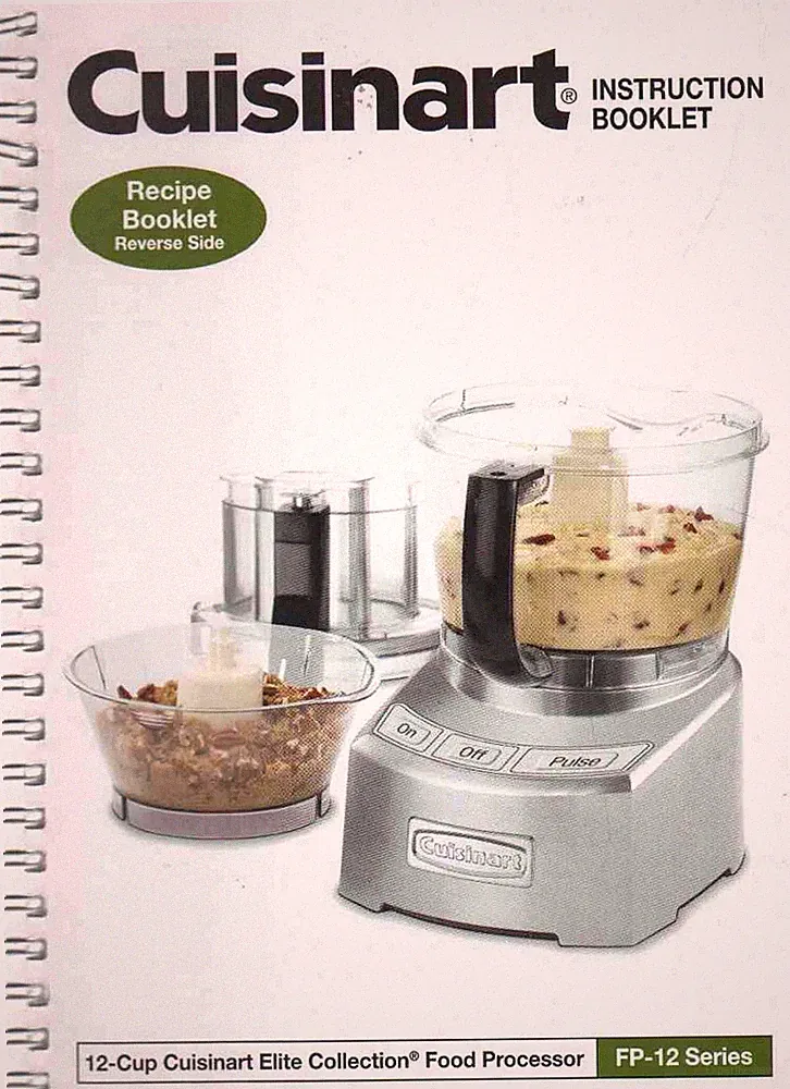 CUISINART 12-CUP ELITE COLLECTION FOOD PROCESSOR FP-12 SERIES Instruction Re...
