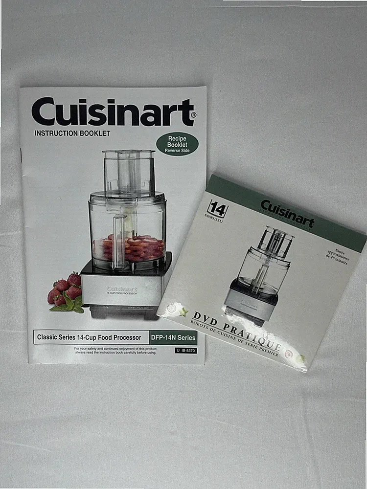 CUISINART 14 Cup DVD & Manual Food Processor Instruction Manual DVD - DFP-14N