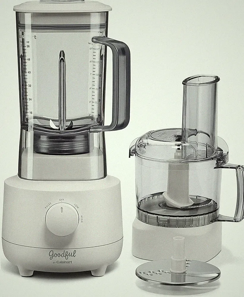 Cuisinart 3-Cup Mini Food Processor & 56 Oz Blender White for Shakes & Smoothies