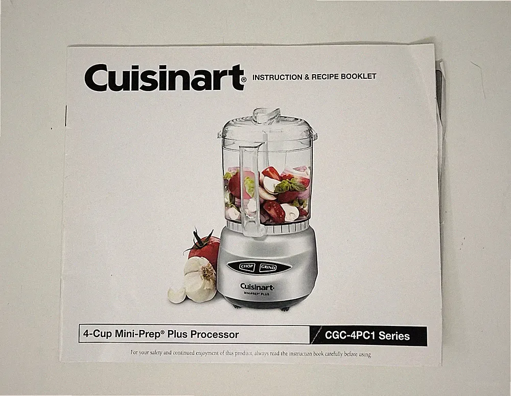Cuisinart 4-Cup Mini-Prep Plus Food Processor MANUAL ONLY CGC-4PC1