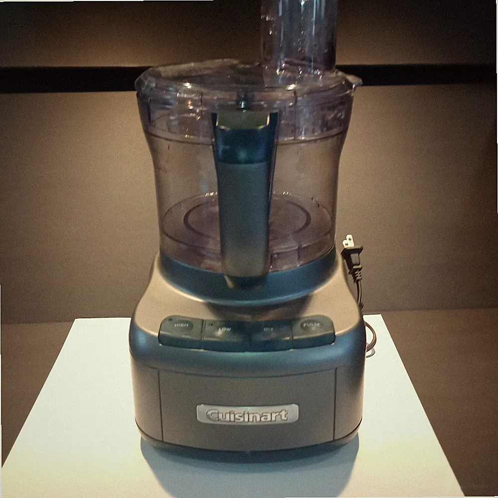 Cuisinart 8-Cup Food Processor Gray w Bowl Lid Blades Slicing Disc Pulse TESTED*