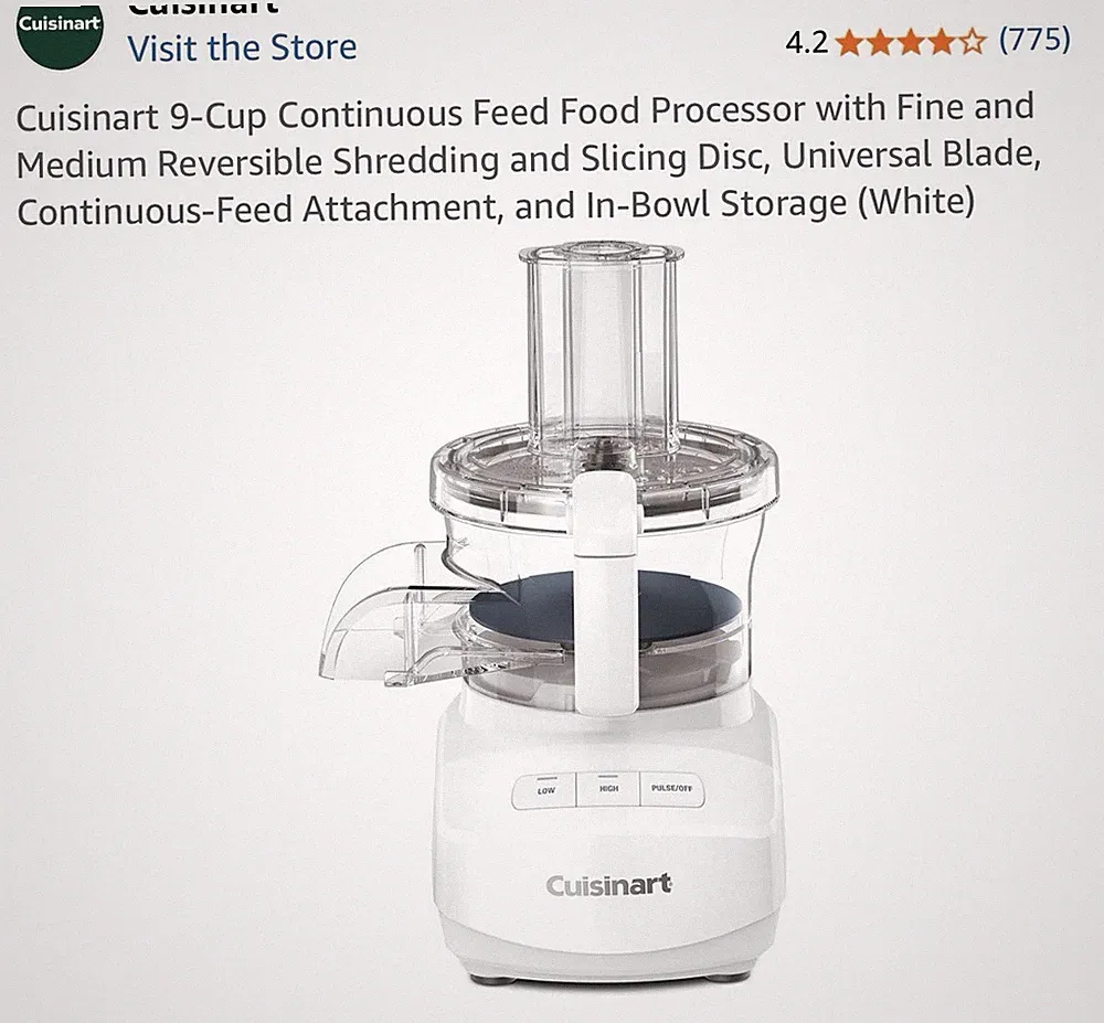 Cuisinart 9-Cup Continuous Feed Food Processor with Fine and Medium Reversible