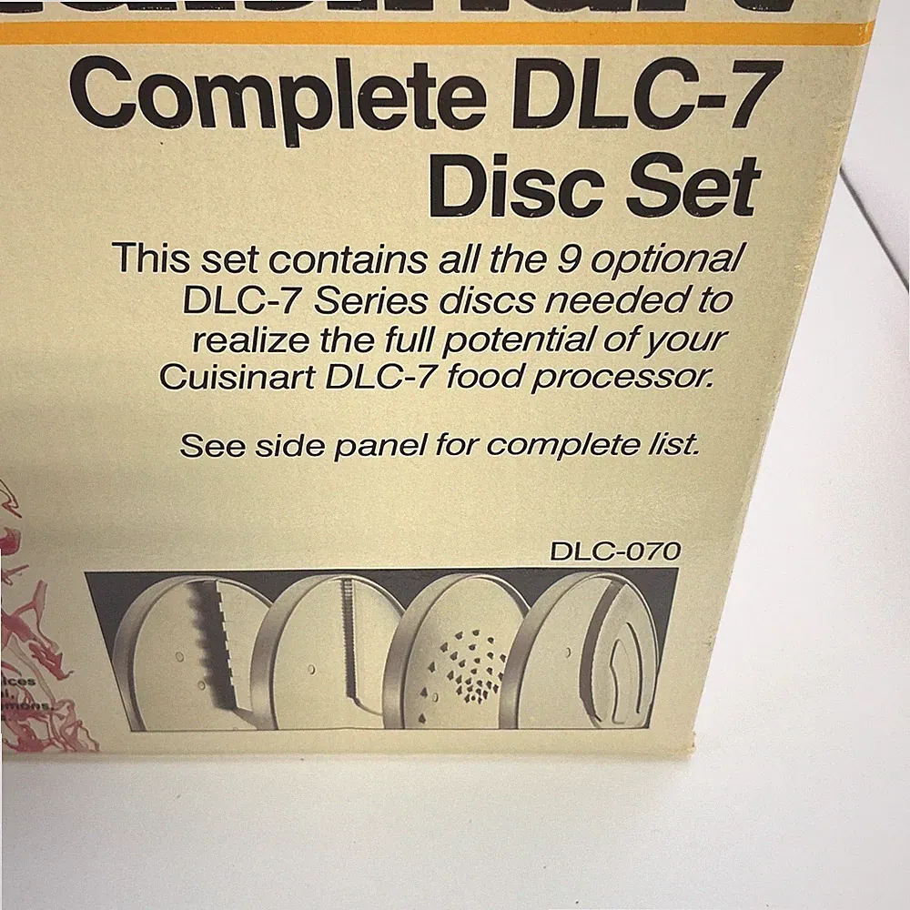 Cuisinart Complete DLC-7 Disc Set 9 Option Food Processor Blades DLC-070 Vintage