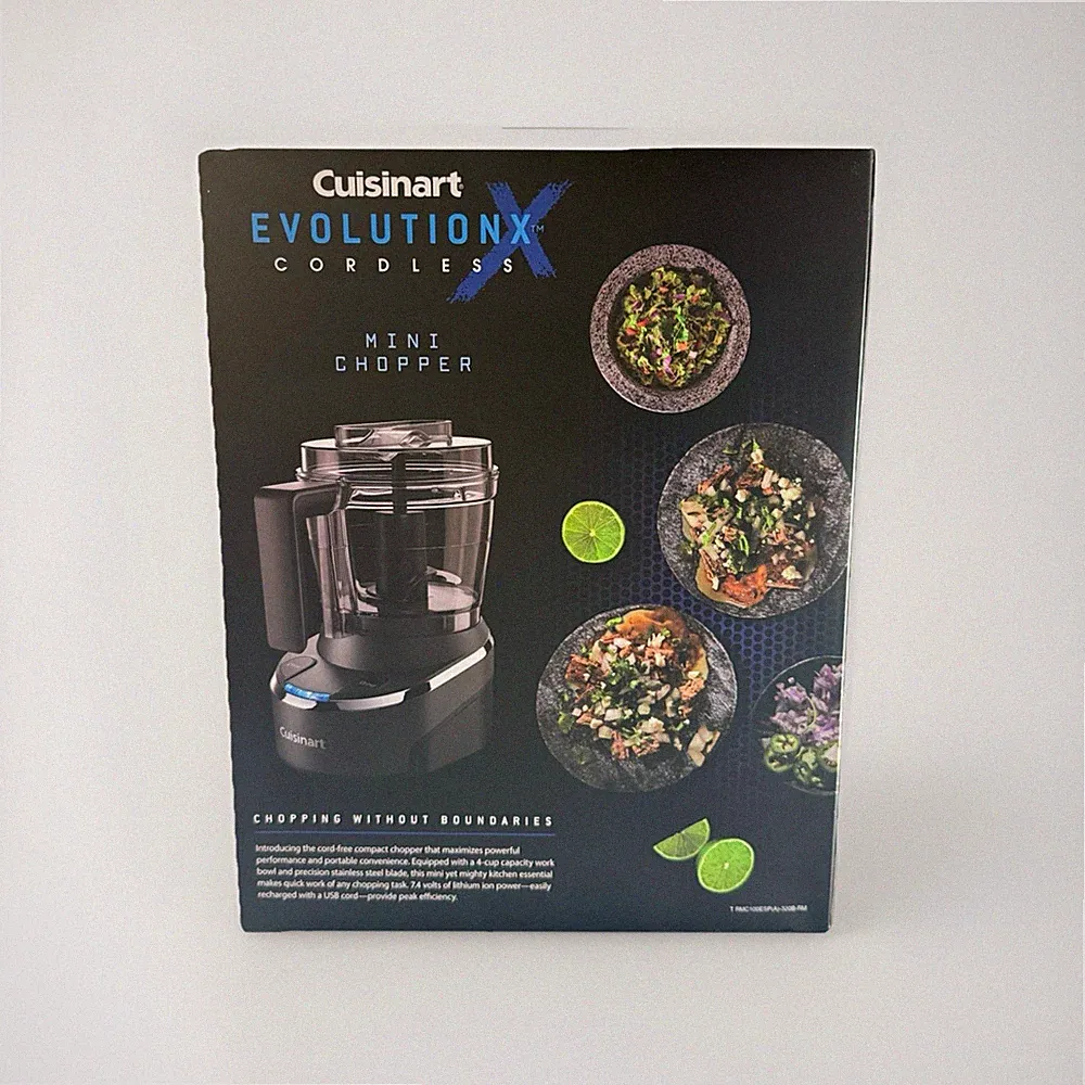 Cuisinart Cordless Mini Food Processor Chopper, 4 cup, RMC-100 EvolutionX NEW!