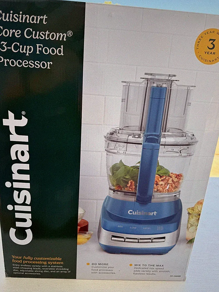 Cuisinart Core Custom 13-Cup Food Processor FP-130MB Marine Blue New