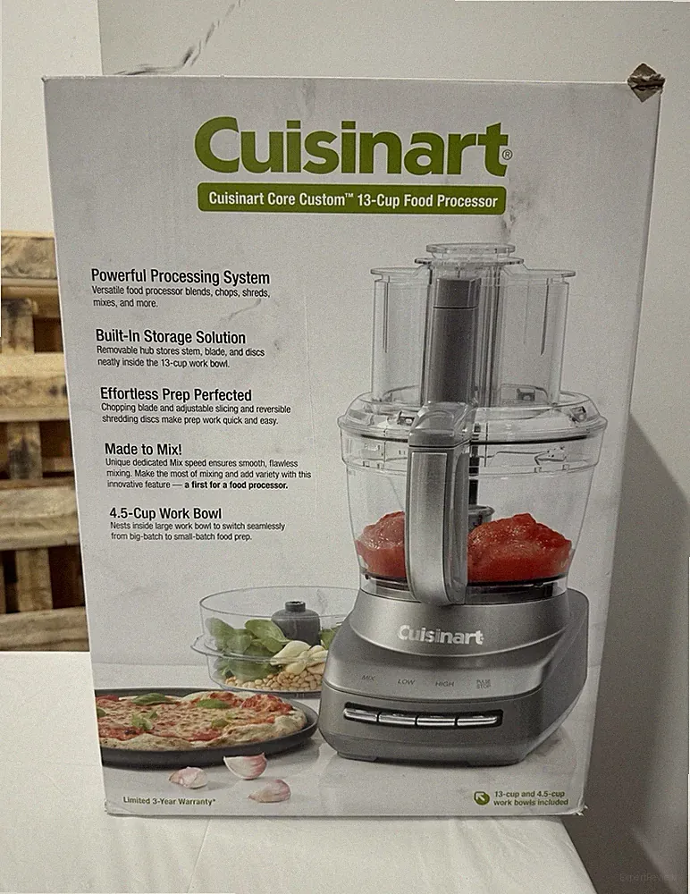Cuisinart Core Custom 13-Cup Food Processor Silver w/ 4.5-Cup Bowl Storage