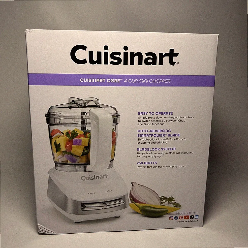 Cuisinart Core MCH-4 4-Cup Mini Chopper White Stainless New