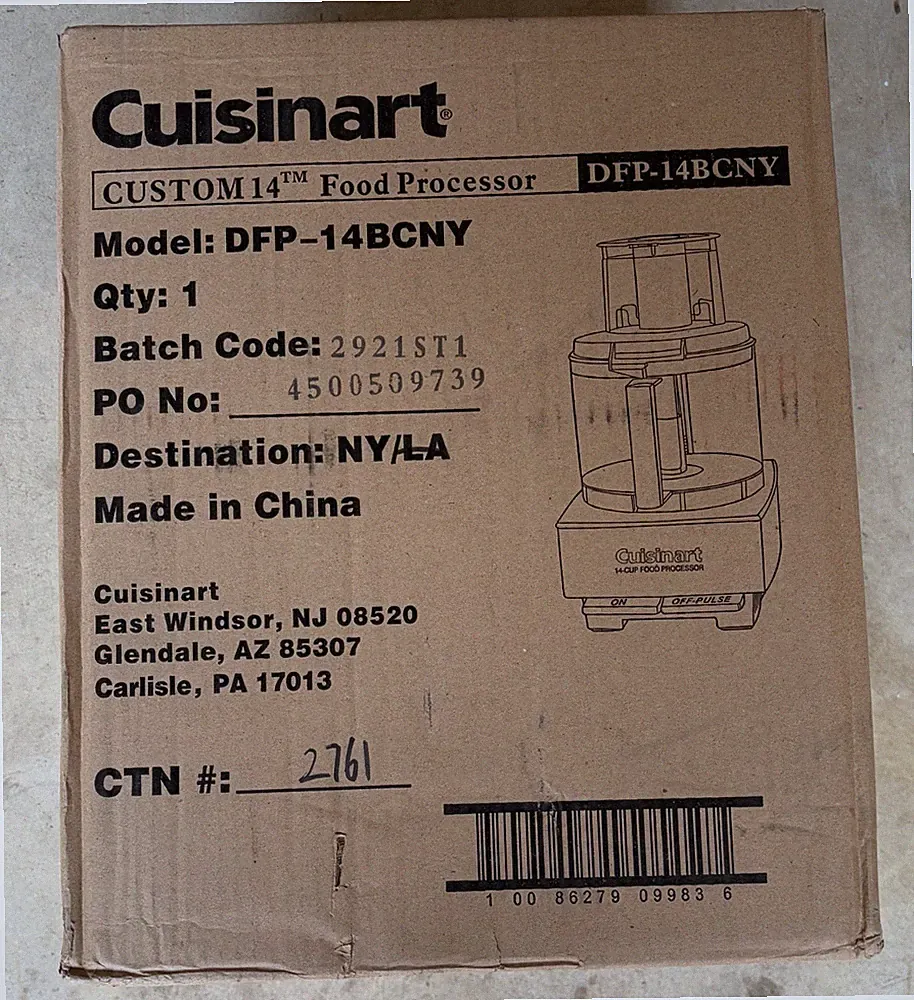 Cuisinart Custom 14-Cup Brushed Stainless Steel Food Processor DFP-14BCNY