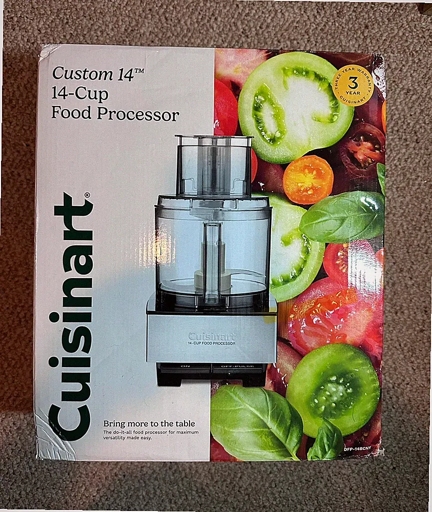 Cuisinart Custom 14-Cup Food Processor, Brushed Stainless, DFP-14BCNY, Brand New
