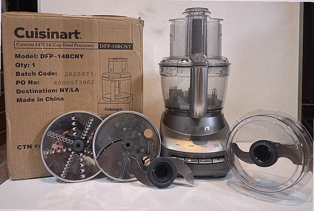 Cuisinart Custom 14-Cup Food Processor DFP-14BCN Brushed Stainless Steel - EUC