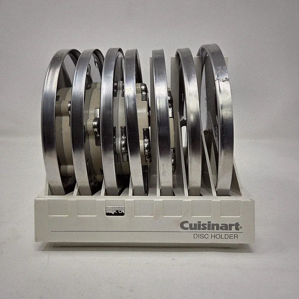 Cuisinart Disc Holder Food Processor Blades DLC-8 Series White Silver 7 Disc Set