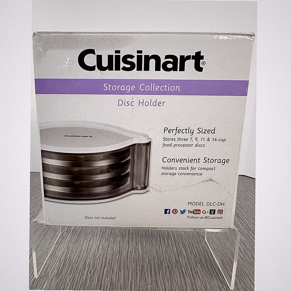 CUISINART Disc Storage HOLDER -Holds Three 7, 9, 11,14 Cup Food Processor DLC-DH