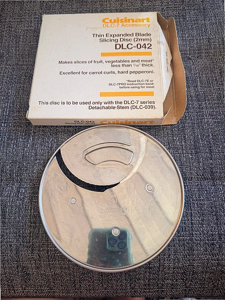cuisinart food processor 2mm slicing disc