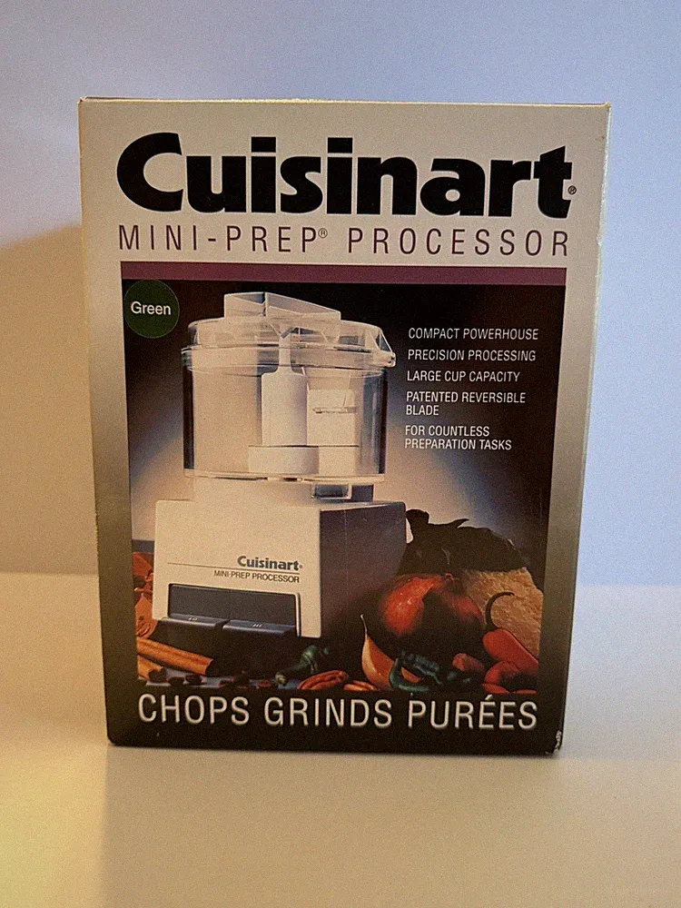 Cuisinart DLC-1 Mini Food Processor White 21oz Reversible Blade Chop Grind Puree