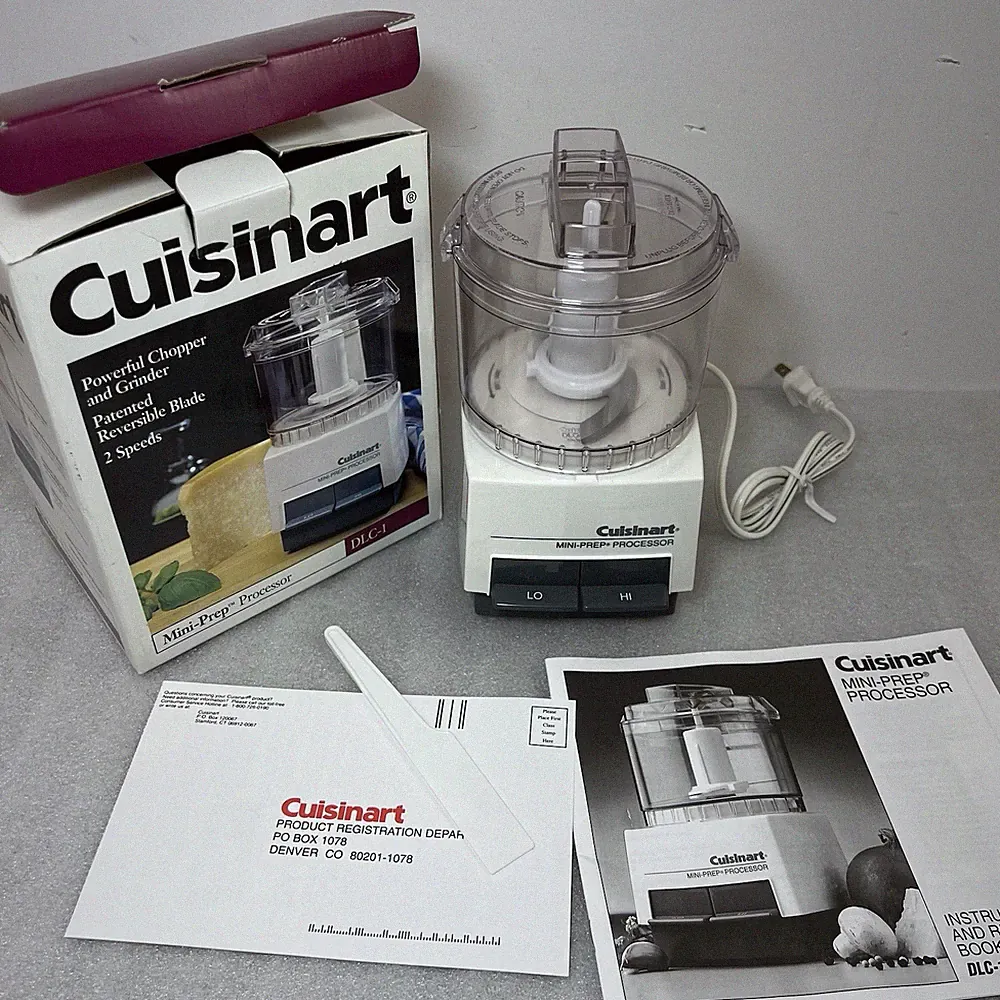 Cuisinart DLC-1 Mini Prep Food Processor 2 Speed Chopper Grinder 21 Oz Capacity