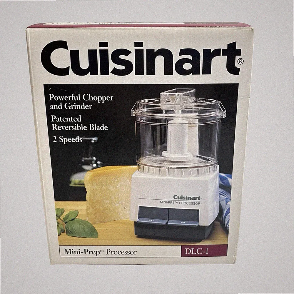 Cuisinart DLC-1 Mini Prep Food Processor New Open Box 1996 Vintage 21 Oz
