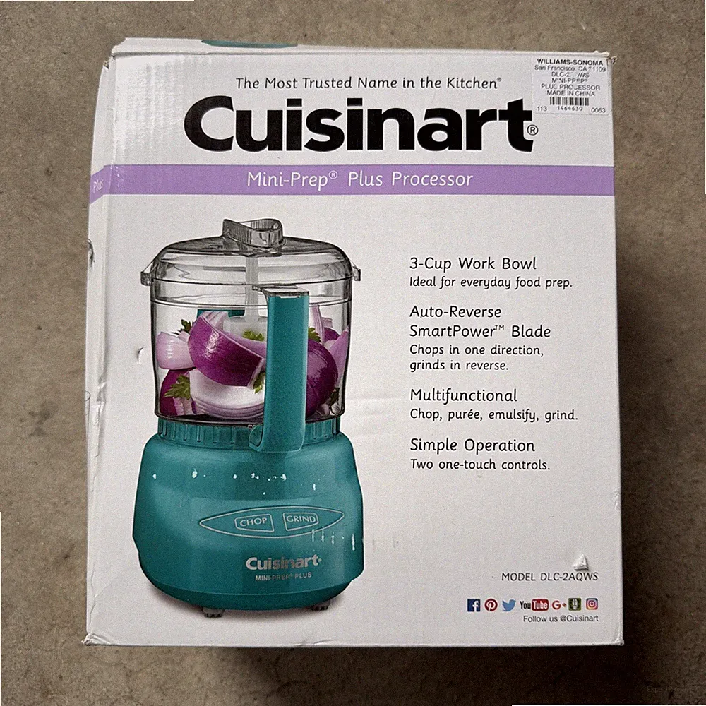 Cuisinart DLC-2APK Food Processor Mini-Prep Plus 24 Ounce, Blue/Green - New