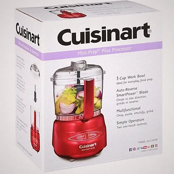 Cuisinart DLC-4ARD Mini-Prep Plus 3 Cup Food Processor Chopper Red NIB