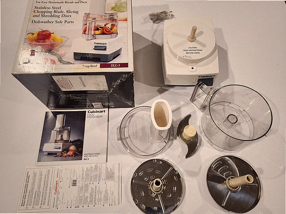 Cuisinart DLC-5 Food Processor in Box w/ Manual 7-CUP BOWL *Excellent Condition*