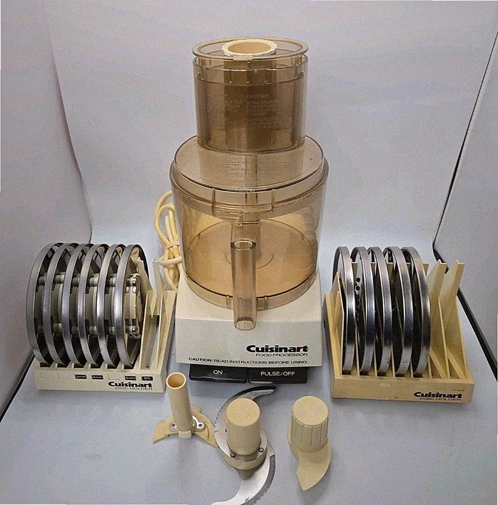 Cuisinart DLC-7 Pro 14 Cup Food Processor w/11 Disc Set- Pasta Maker-Works-Amber