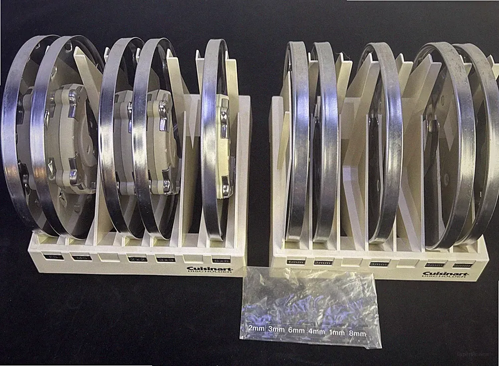 Cuisinart DLC-8 Food Processor Disc Blade Set of 10 Blades and Holder + Labels