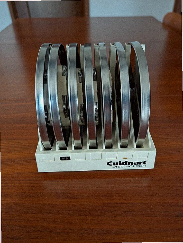 Cuisinart DLC-8 Food Processor Disc Blade Set of 7 Blades w/ Holder