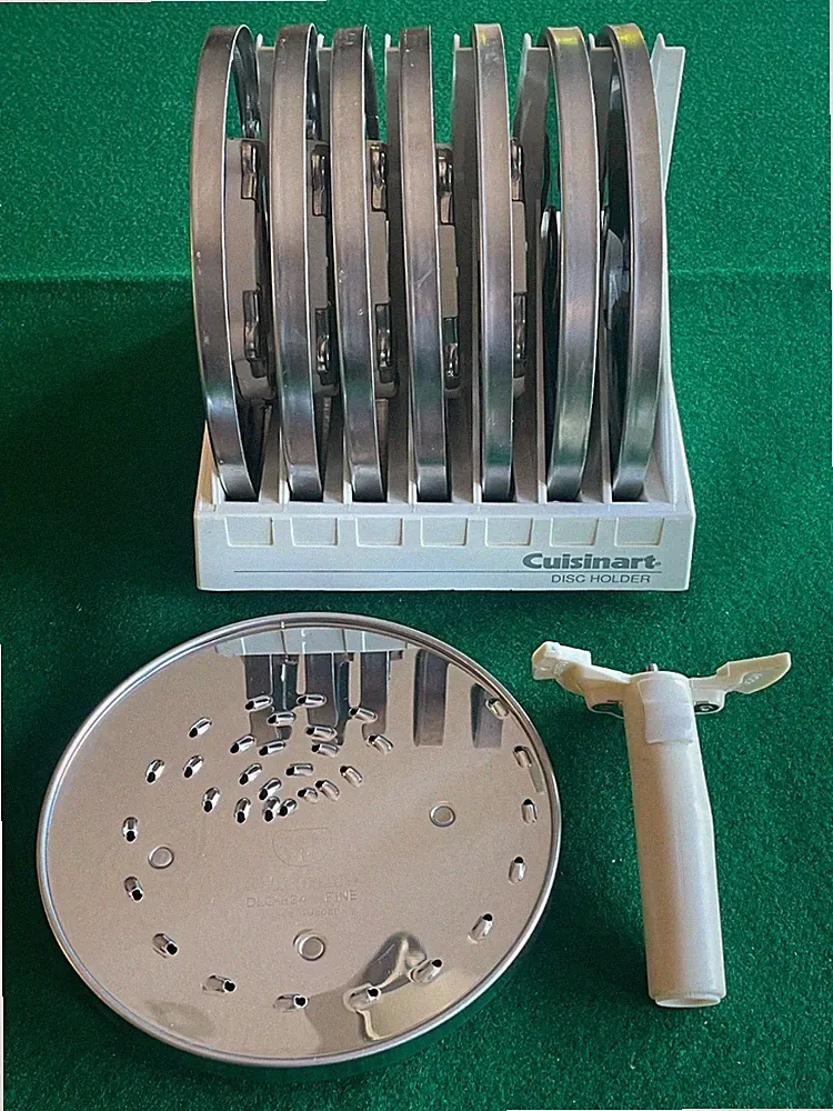 Cuisinart DLC-8 Food Processor Disc Holder with 8 Blades Set & Stem Handle