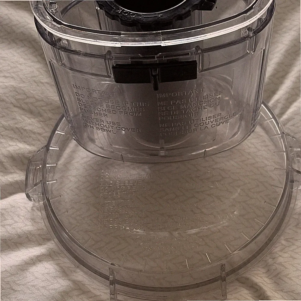 Cuisinart DLC-8 Food Processor Replacement Lid, Clear/Black Plastic