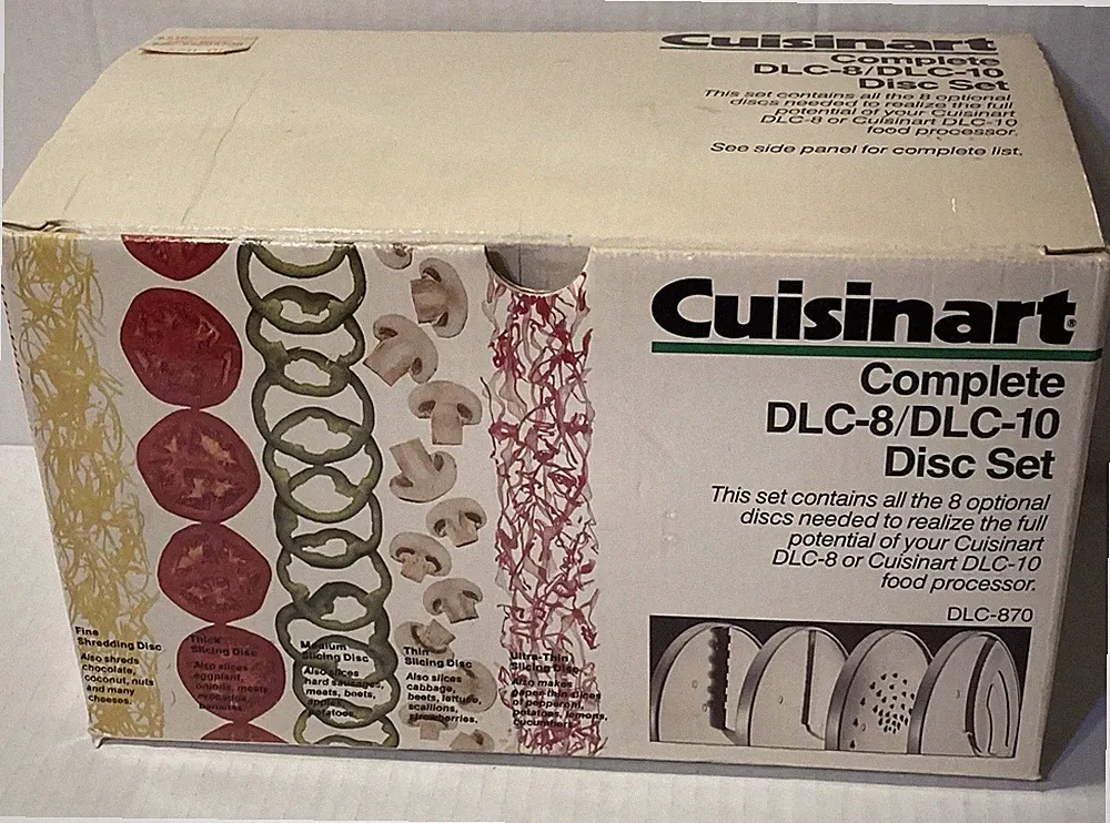 Cuisinart DLC-870 Disc Set for DLC-8/DLC-10 Food Processor 8pc Pre Owned