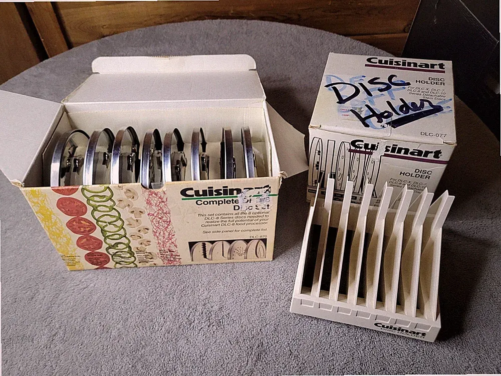 Cuisinart DLC-870 Partial 8 Disc Set Lot For DLC-8 Food Processor w/ Holder