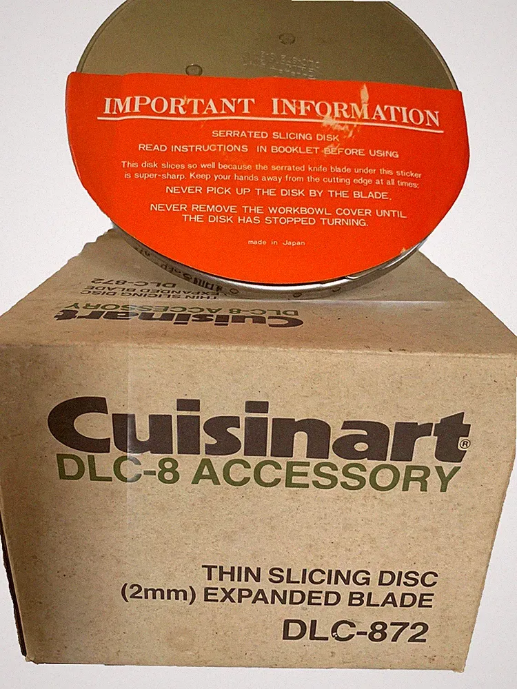 Cuisinart DLC 872 Food Processor Thin Slicing Disc (2mm) Expanded Blade Stem