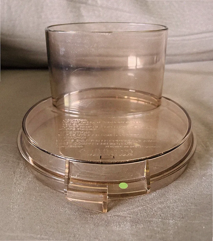 CUISINART DLC-8F Food Processor Work Bowl Lid OEM Replacement Part AMBER