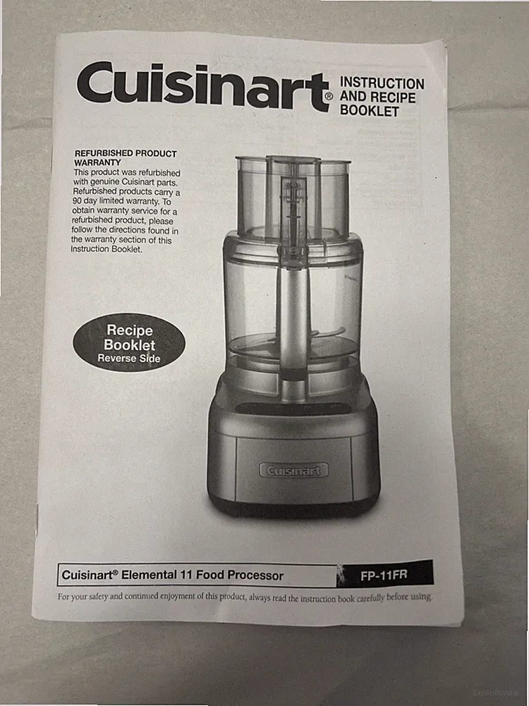 Cuisinart Elemental 11 Food Processor CFP-22 Owner’s Manual & Recipes