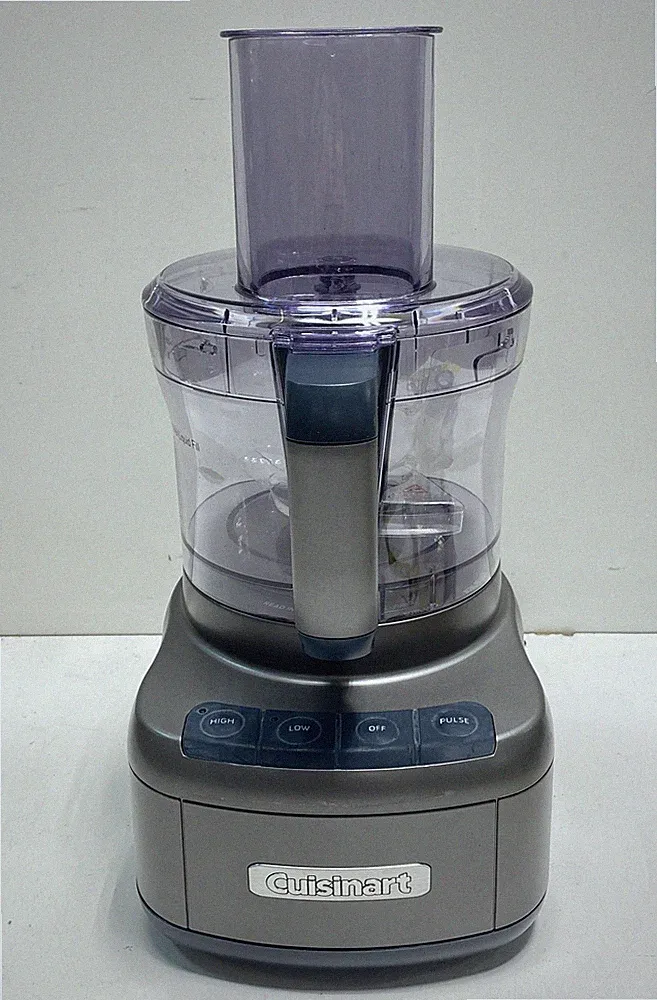 Cuisinart Elemental 8 Cup Food Processor Gunmetal Silver Tested Works