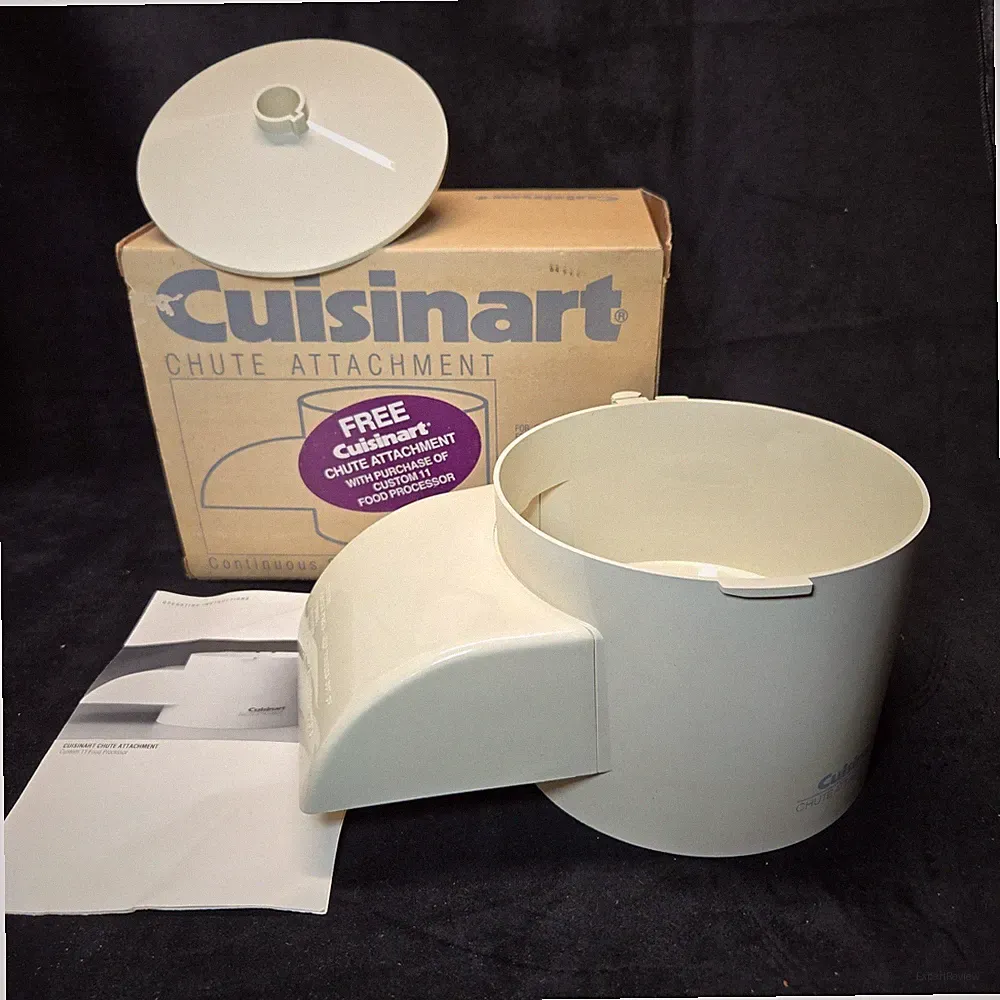 Cuisinart Food Processor Chute Attachment w Box Manual DLC-7 DLC-10l