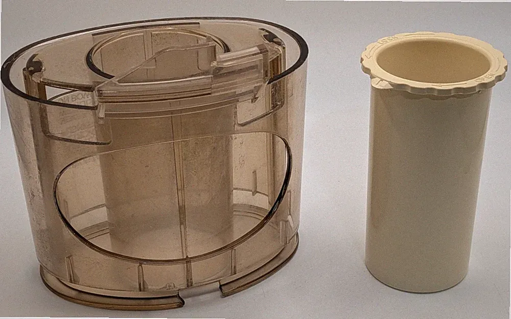 Cuisinart Food Processor DLC-7 Pro Amber Work Bowl Lid Pusher & Chute 017B