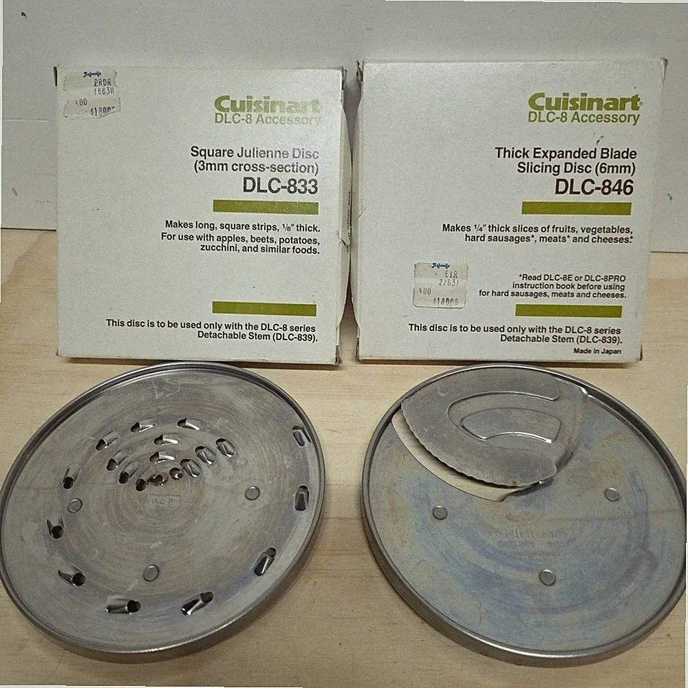 Cuisinart Food Processor DLC-8 Blades Julienne Shredder Slicer 4mm Slicer 6mm