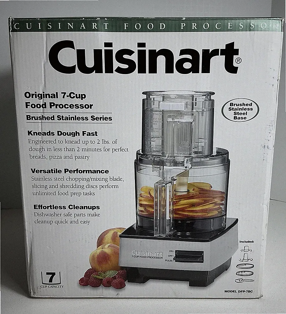 Cuisinart Food Processor Model DFP-7BC 7-Cup Brushed Stainless Series Brand New